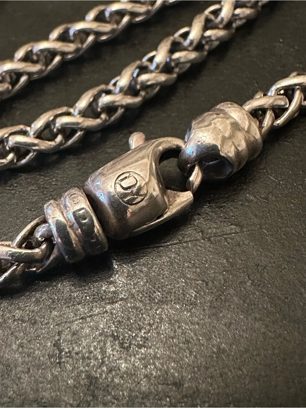 David Yurman Sterling Silver 4mm Wheat Weave Chain Necklace 22” - 30.9g!